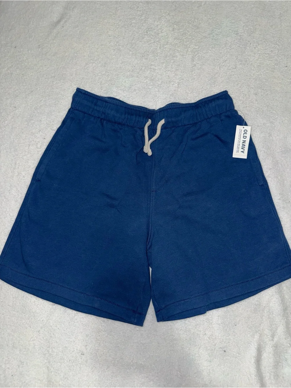 Old Navy Navy Blue Pull-On Athletic Shorts with White Drawstring